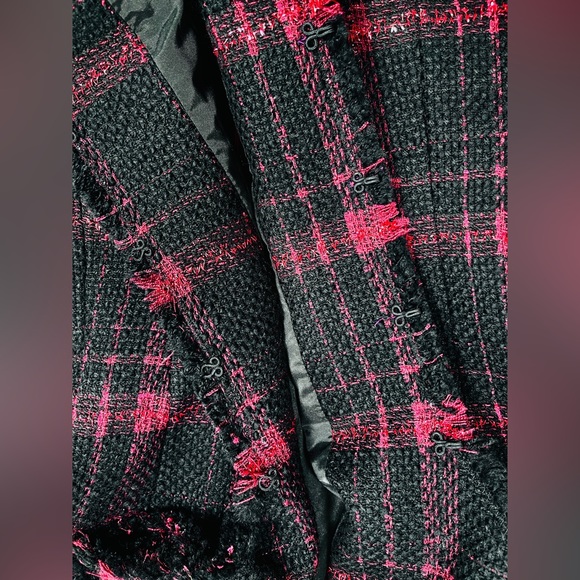 NEW! Lafayette 148 NY Blamu Wool viscose blend plaid boucle jacket - Picture 9 of 14